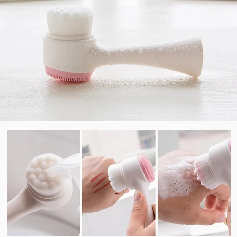 Double Silicone Facial Cleansing Brush