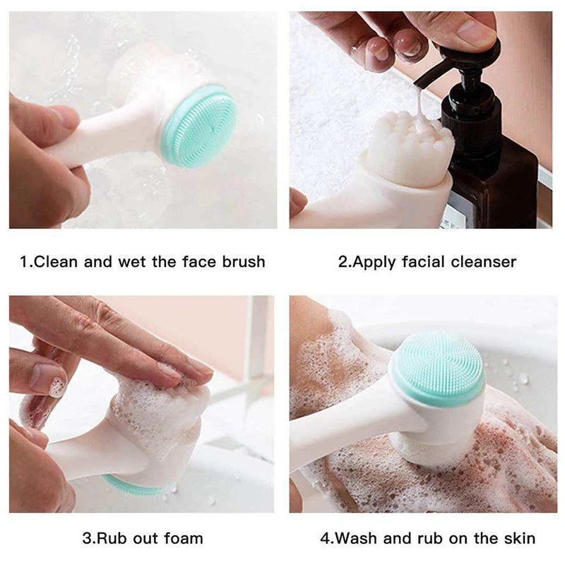 Double Silicone Facial Cleansing Brush