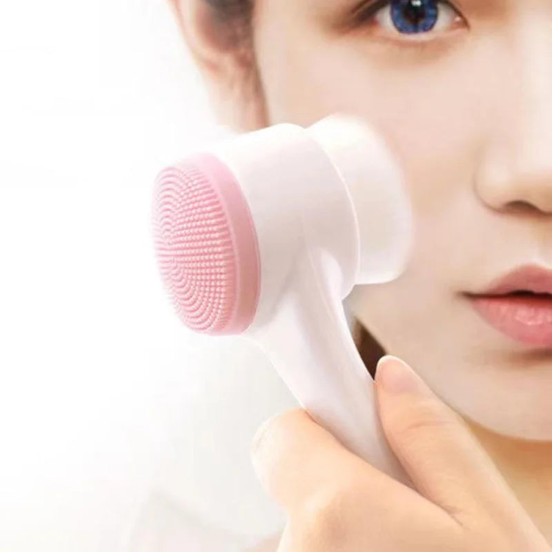 Double Silicone Facial Cleansing Brush