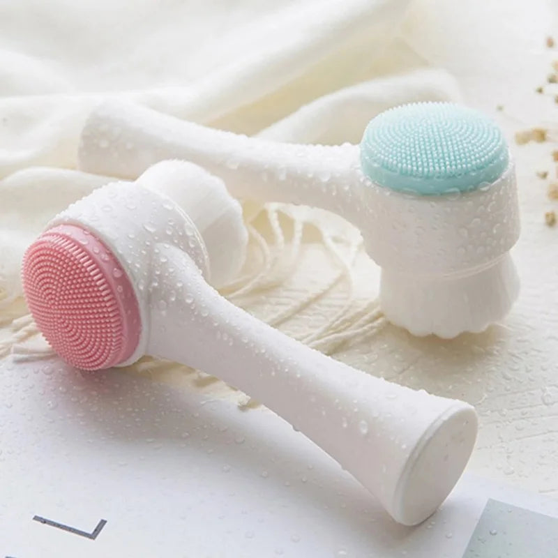 Double Silicone Facial Cleansing Brush